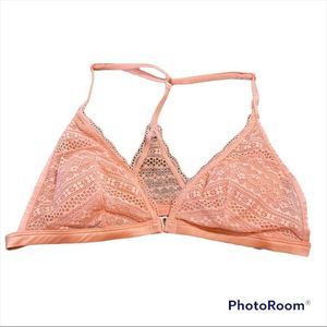 Victoria’s Secret Lace Coral Bralette Size Medium Lightly Padded